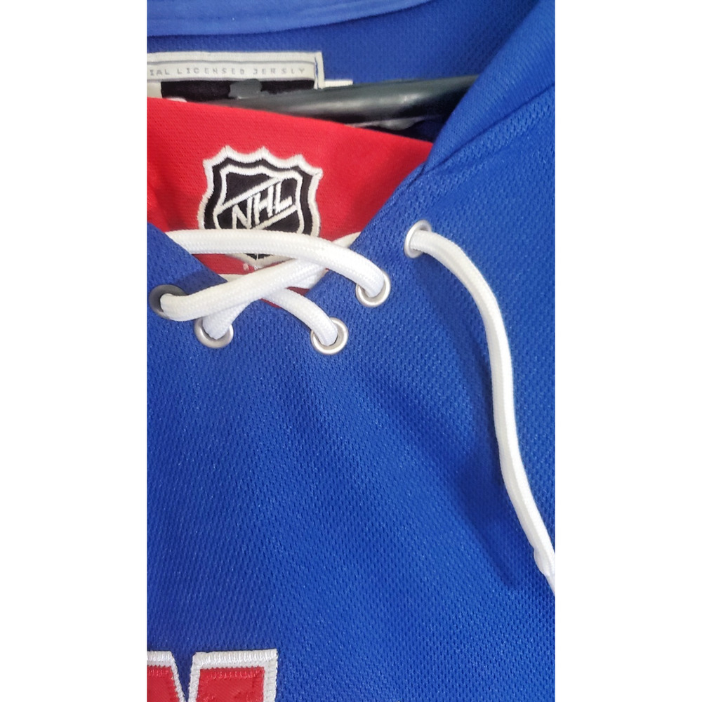 Reebok NY Rangers Mika Zibanejad 93 Blue Lace Up Hockey Jersey Women Size Large - Picture 4 of 16